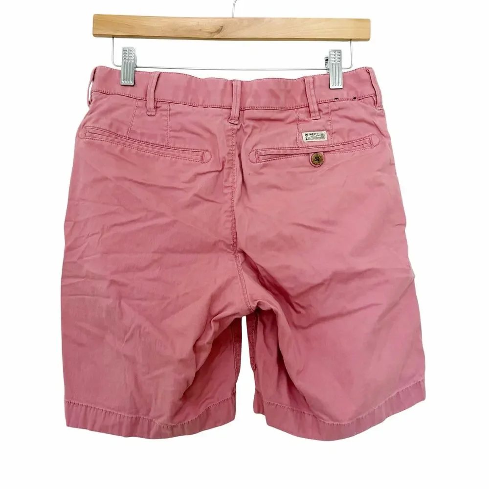 Faherty Pink Salmon Flat Front Chino Shorts Sz 29